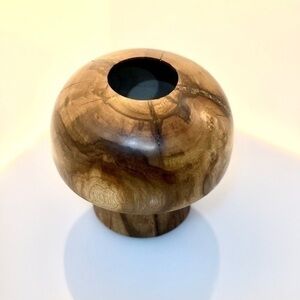 Hand-Made Wood Vase